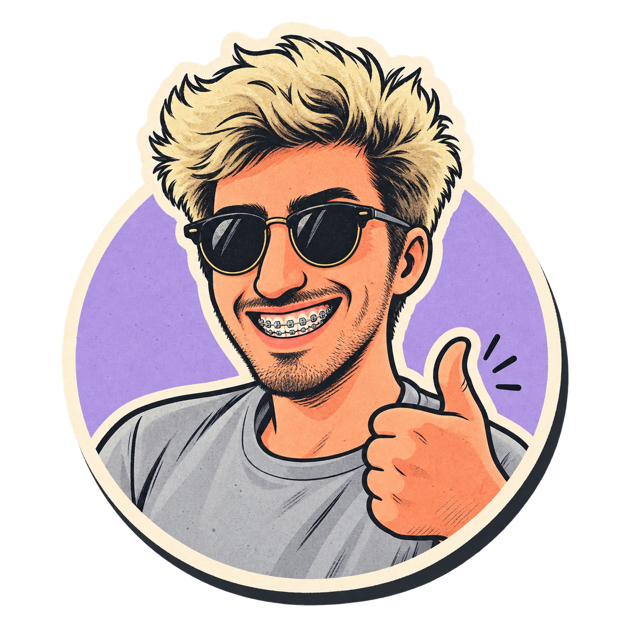 Cartoon portrait of Cihan