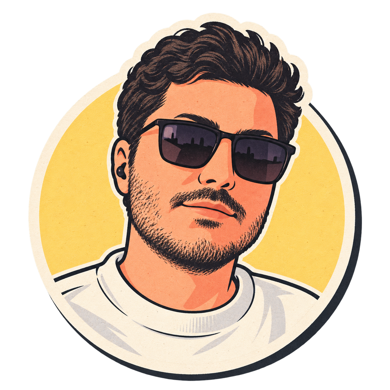 Cartoon portrait of Galip
